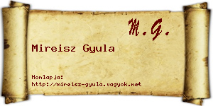 Mireisz Gyula névjegykártya