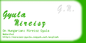 gyula mireisz business card